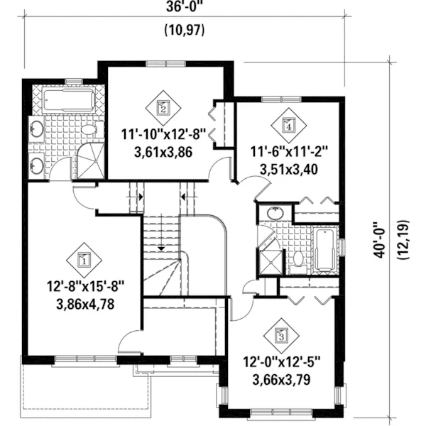 Prairie House Plan Second Floor - Winters Cove Prairie Home 126D-0841 - Shop House Plans and More