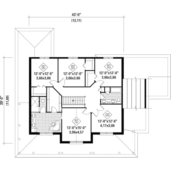 Country House Plan Second Floor - Yuletide Trail Country Home 126D-0842 - Shop House Plans and More