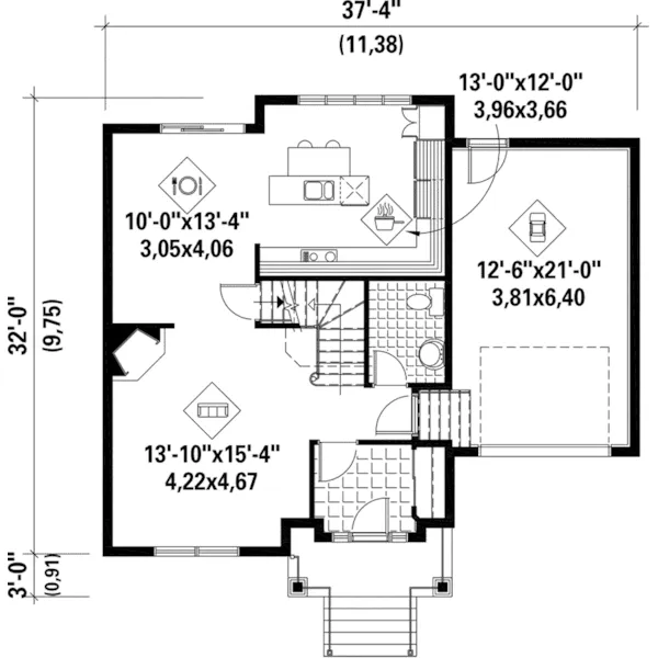 European House Plan First Floor - Wyattdale Traditional Home 126D-0843 - Shop House Plans and More