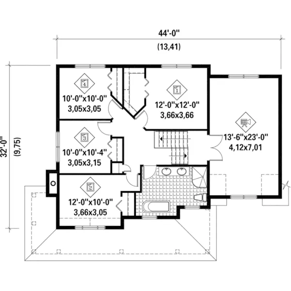 Country French House Plan Second Floor - Morrison Park Country Home 126D-0851 - Shop House Plans and More