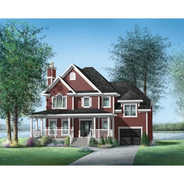 Country French House Plan Front of Home - Morrison Park Country Home 126D-0851 - Shop House Plans and More