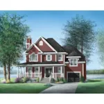 Country French House Plan Front of Home - Morrison Park Country Home 126D-0851 - Shop House Plans and More