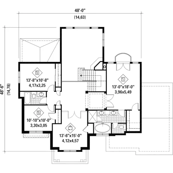 Craftsman House Plan Second Floor - Dianne Creek Craftsman Home 126D-0856 - Search House Plans and More