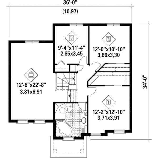 European House Plan Second Floor - Dierdorf Traditional Home 126D-0857 - Search House Plans and More