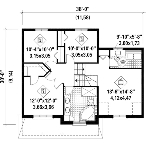 Traditional House Plan Second Floor - Cramer Hill Traditional Home 126D-0858 - Search House Plans and More