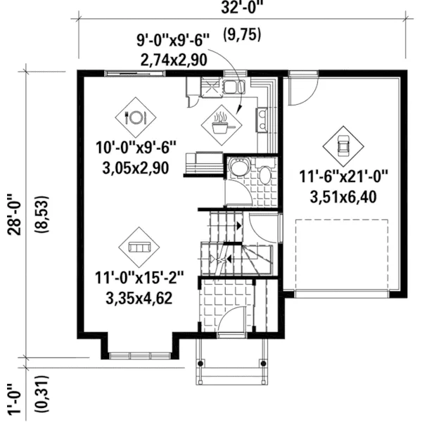 Country House Plan First Floor - Nash Haven Traditional Home 126D-0861 - Shop House Plans and More