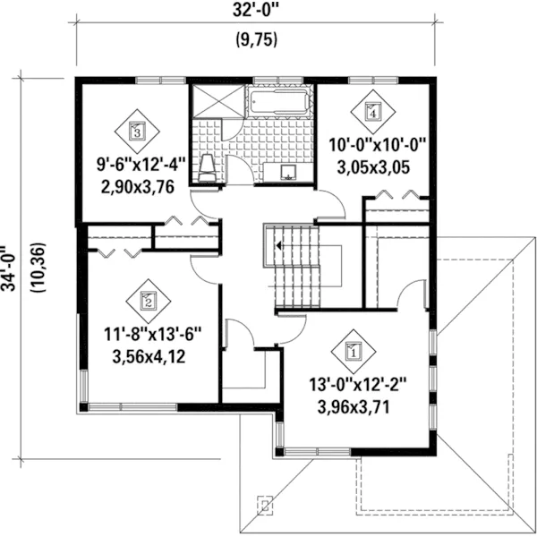 Prairie House Plan Second Floor - Rollin Prairie Style Home 126D-0863 - Shop House Plans and More