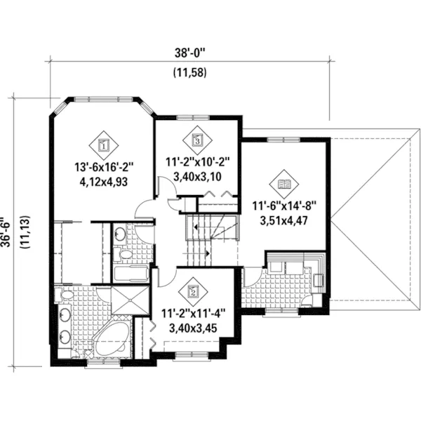 European House Plan Second Floor - Sherbourne Traditional Home 126D-0869 - Shop House Plans and More