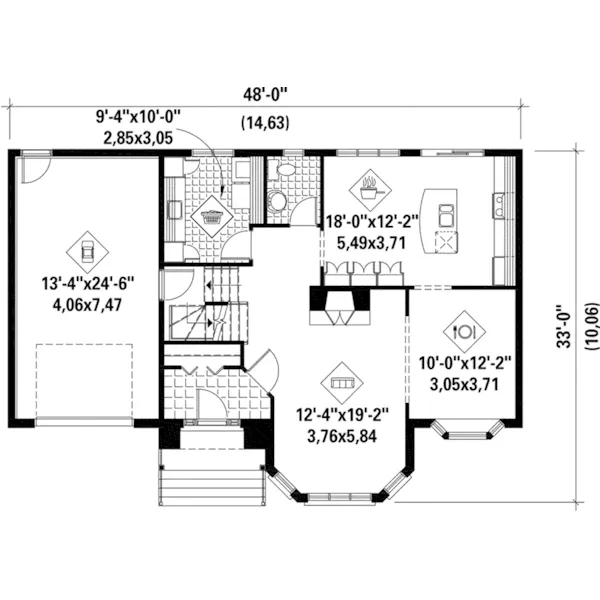 Victorian House Plan First Floor - Sherberg European Home 126D-0870 - Shop House Plans and More