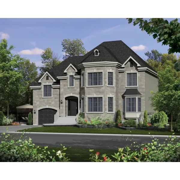 Victorian House Plan Front of Home - Sherberg European Home 126D-0870 - Shop House Plans and More