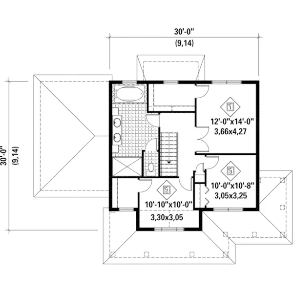 Farmhouse Plan Second Floor - Hooper Creek Country Home 126D-0874 - Search House Plans and More