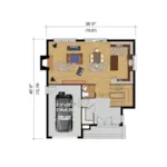 Contemporary House Plan 3D First Floor - Arnold Modern Home 126D-0875 - Search House Plans and More