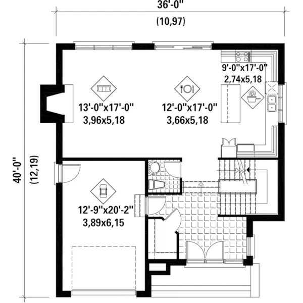 Contemporary House Plan First Floor - Arnold Modern Home 126D-0875 - Search House Plans and More