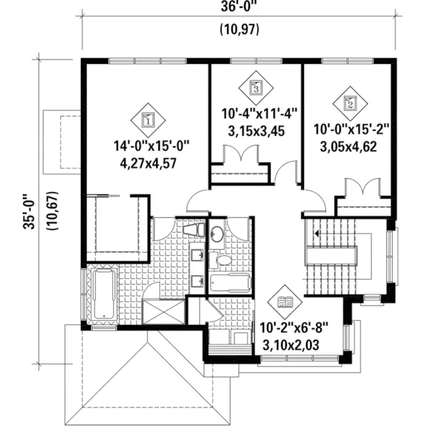 Contemporary House Plan Second Floor - Arnold Modern Home 126D-0875 - Search House Plans and More