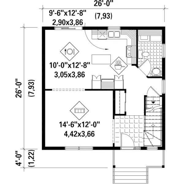 Victorian House Plan First Floor - Arthur Bend Traditional Home 126D-0876 - Search House Plans and More