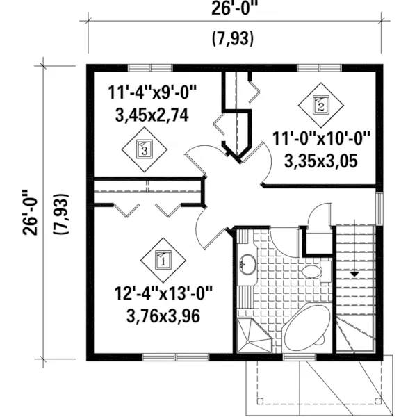 Victorian House Plan Second Floor - Arthur Bend Traditional Home 126D-0876 - Search House Plans and More