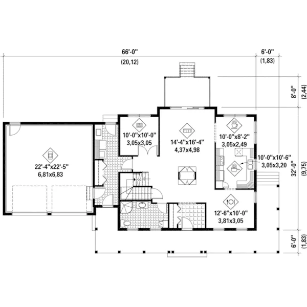 Country House Plan First Floor - Barton Bay Country Home 126D-0878 - Search House Plans and More