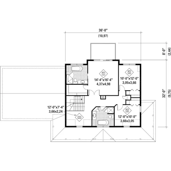 Country House Plan Second Floor - Barton Bay Country Home 126D-0878 - Search House Plans and More