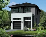 Modern House Plan Front of Home - Clark Modern Contemporary Home 126D-0880 - Search House Plans and More