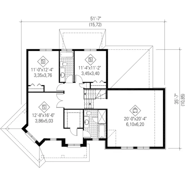 Victorian House Plan Second Floor - Clarence Mill Country Home 126D-0881 - Search House Plans and More