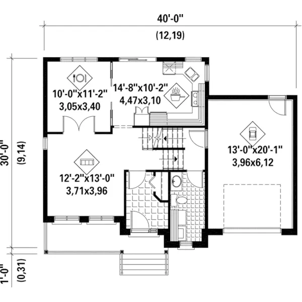 Country House Plan First Floor - Davis Park Traditional Home 126D-0882 - Search House Plans and More