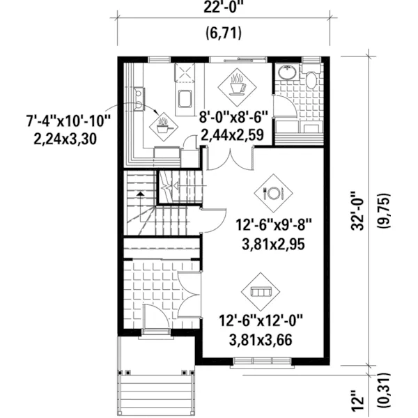 Country House Plan First Floor - Darby Hollow Traditional Home 126D-0884 - Search House Plans and More