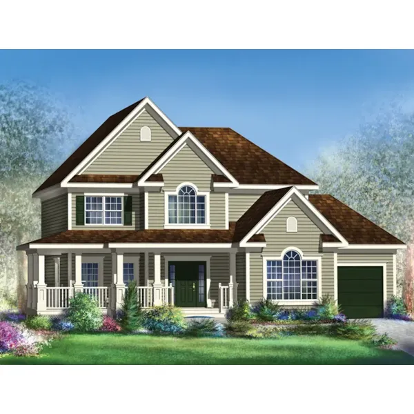 European House Plan Front of Home - Dawn Hill Country Home 126D-0885 - Search House Plans and More