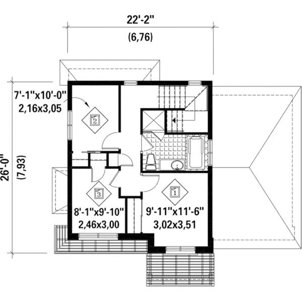 Craftsman House Plan Second Floor - Emily Wharf Contemporary Home 126D-0887 - Search House Plans and More