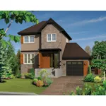 Craftsman House Plan Front of Home - Emily Wharf Contemporary Home 126D-0887 - Search House Plans and More