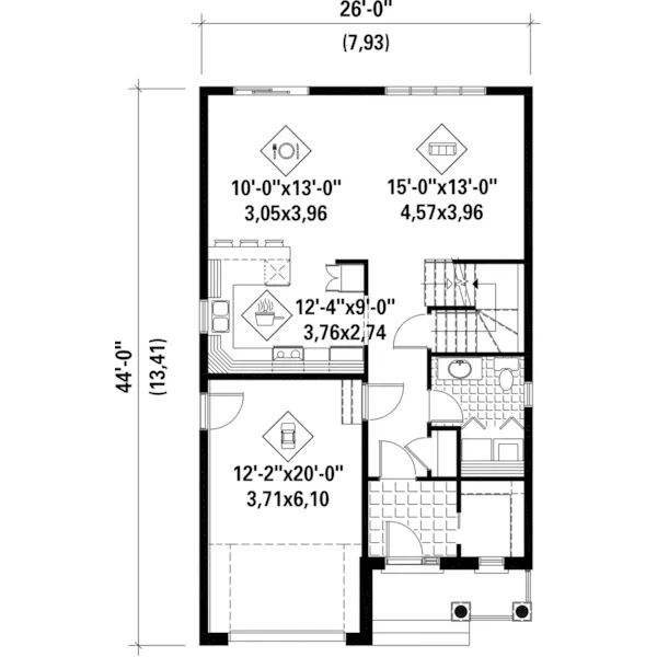 Craftsman House Plan First Floor - Janet Lane Country Home 126D-0892 - Search House Plans and More