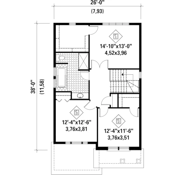 Craftsman House Plan Second Floor - Janet Lane Country Home 126D-0892 - Search House Plans and More