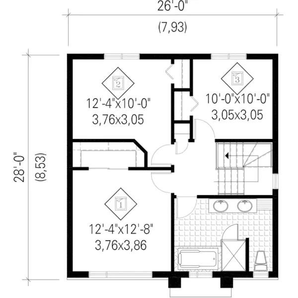 Modern House Plan Second Floor - Julie Prairie Style Home 126D-0893 - Search House Plans and More