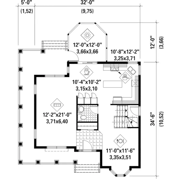 Country House Plan First Floor - Sawgrass Craftsman Home 126D-0897 - Shop House Plans and More