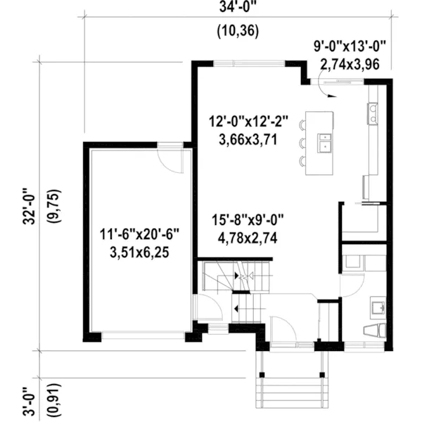 Contemporary House Plan First Floor - Sunday Harbor Modern Home 126D-0899 - Shop House Plans and More