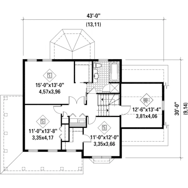 Country House Plan Second Floor - Silver Maple Country Home 126D-0901 - Shop House Plans and More