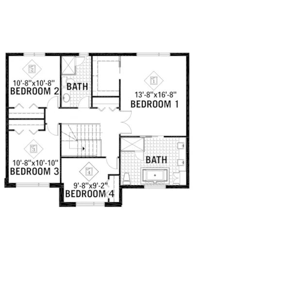 Mountain House Plan Second Floor - Sopko Modern Prairie Home 126D-0903 - Shop House Plans and More