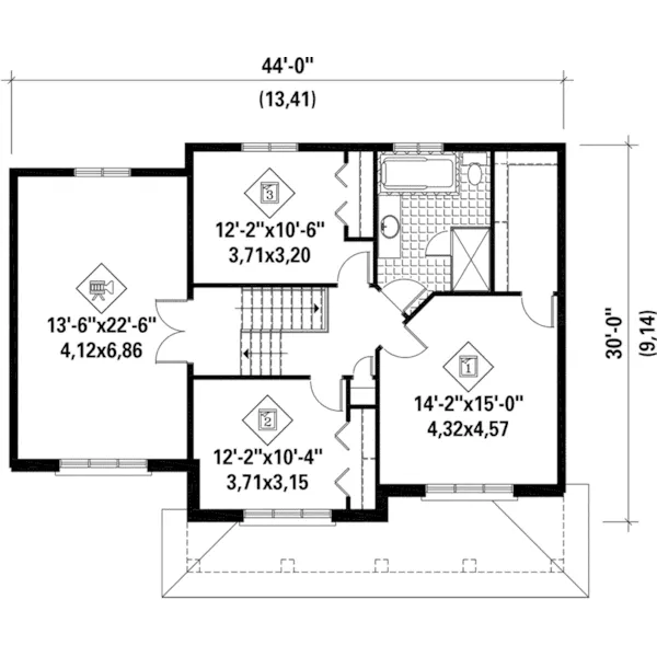 Prairie House Plan Second Floor - Telling Place Prairie Home 126D-0905 - Shop House Plans and More