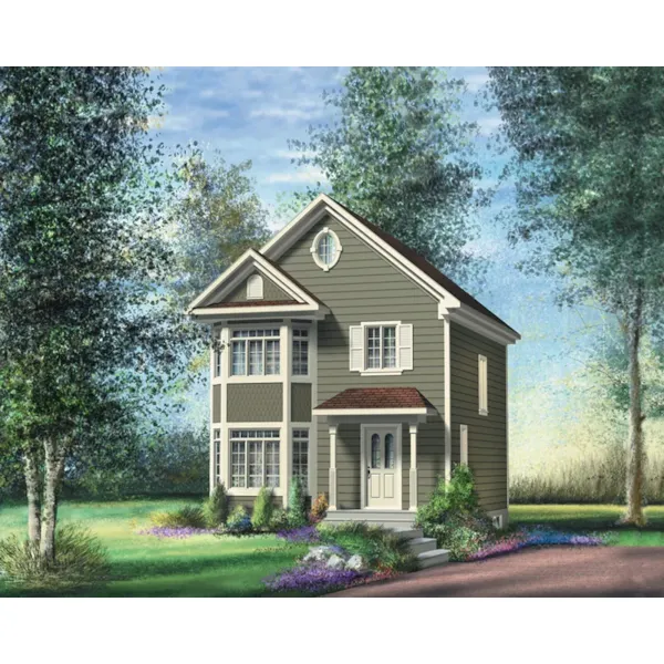 Country House Plan Front of Home - Hall Hollow Narrow Lot Home 126D-0915 - Search House Plans and More