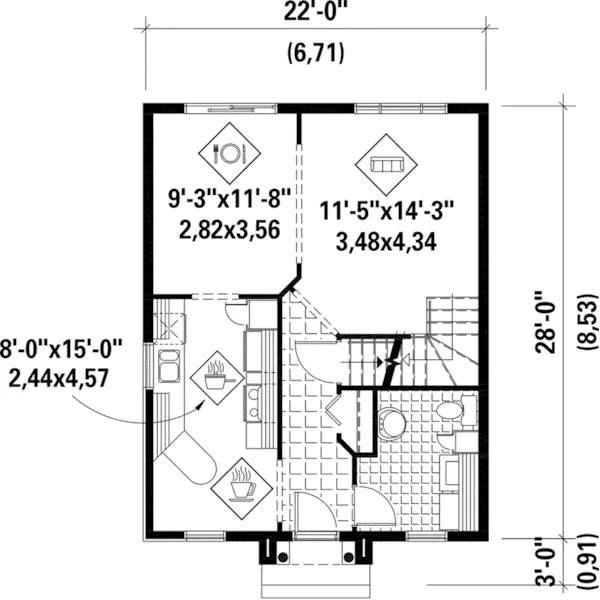 Cape Cod & New England House Plan First Floor - Adalynn European Home 126D-0916 - Search House Plans and More