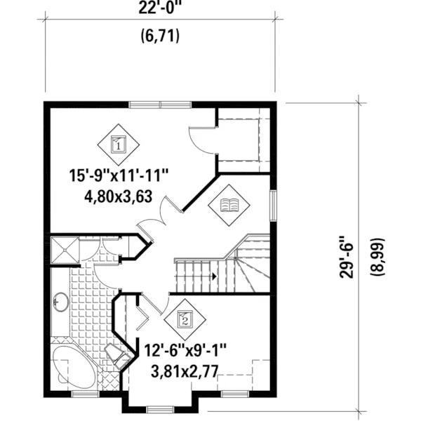 Cape Cod & New England House Plan Second Floor - Adalynn European Home 126D-0916 - Search House Plans and More