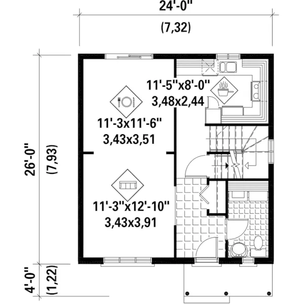 Traditional House Plan First Floor - Rowan Bay Traditional Home 126D-0919 - Shop House Plans and More