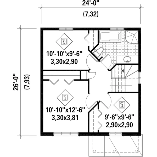 Traditional House Plan Second Floor - Rowan Bay Traditional Home 126D-0919 - Shop House Plans and More