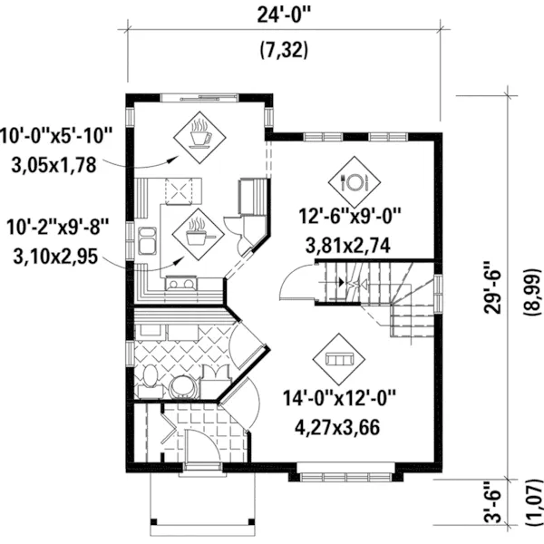 European House Plan First Floor - Shaylynn Traditional Home 126D-0921 - Shop House Plans and More