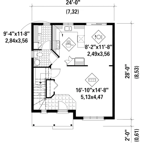 Country French House Plan First Floor - Tyler Traditional Home 126D-0924 - Shop House Plans and More