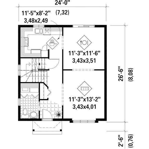 European House Plan First Floor - Weaver Hill Traditional Home 126D-0927 - Shop House Plans and More