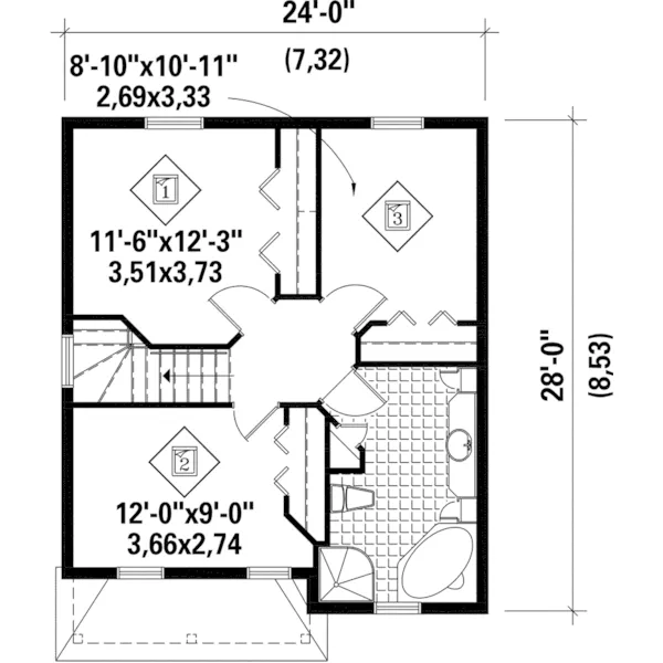 Cape Cod & New England House Plan Second Floor - Weber Traditional Home 126D-0929 - Shop House Plans and More