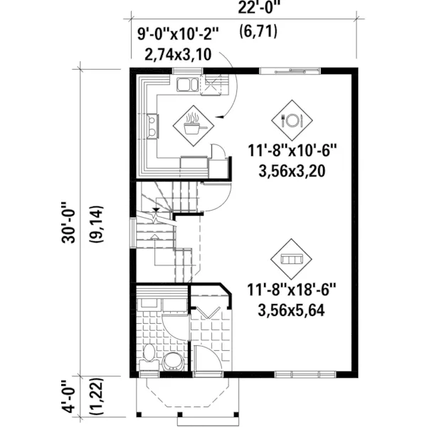 Country House Plan First Floor - Yates Wharf Country Home 126D-0930 - Shop House Plans and More