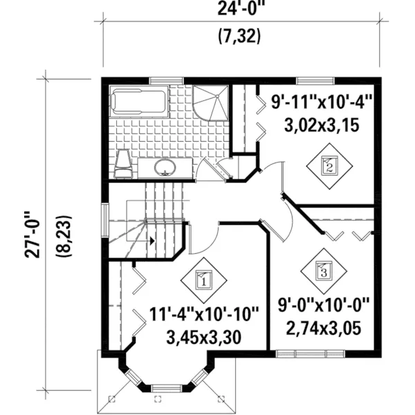 Country French House Plan Second Floor - Xavier Hill Narrow Lot Home 126D-0931 - Shop House Plans and More