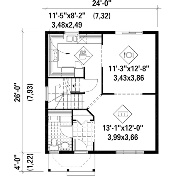 Country House Plan First Floor - Willow Bridge Country Home 126D-0932 - Shop House Plans and More