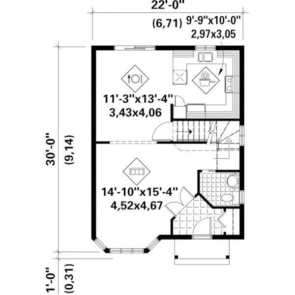 Victorian House Plan First Floor - Wilmer Farm Country Home 126D-0933 - Shop House Plans and More